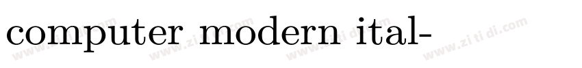 computer modern ital字体转换 computer modern ital字体转换